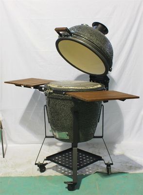 مشکی 54.6cm 21.5 اینچ سرامیک ذغال چوب BBQ چدنی