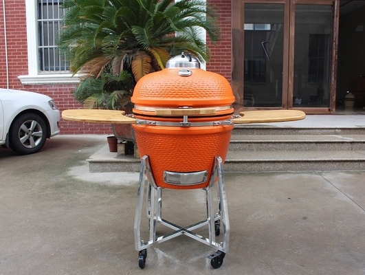 کوره های سرامیکی نارنجی کامادو 57*65 سانتی متر لوازم جانبی BBQ استیل