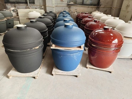 حباب آبی گلس شده زغال سنگ کامادو گرل 27 اینچ BBQ