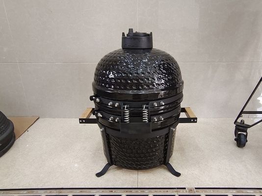 BBQ مشکی BBQ 15 اینچ کامادو گریل ظروف آشپزخانه مخصوص ذغال